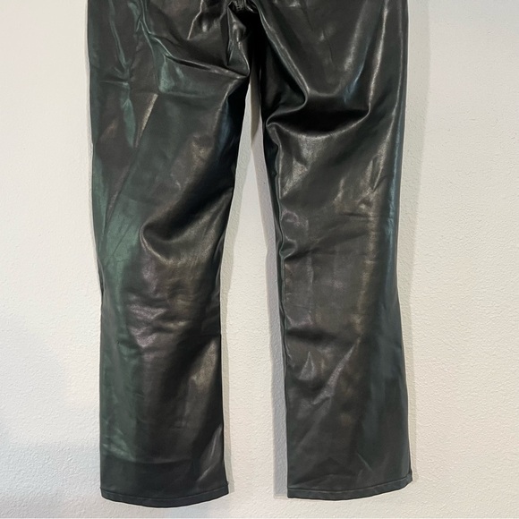 Abercrombie & Fitch The Ankle Straight Ultra High Rise Faux Leather Pants Size 0 - Picture 7 of 8